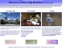 Tablet Screenshot of natalodgebotswana.com